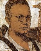 Grant Wood The Study of Self-Portrait oil painting